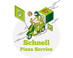 Schnell Pizza Service logo.